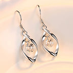 Zircon Reduction Silver Earrings