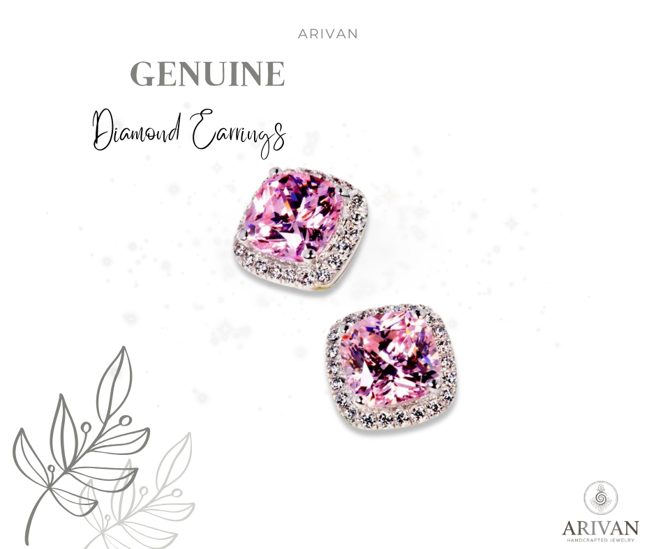 Genuine Diamond Earrings – Vintage European & American Style