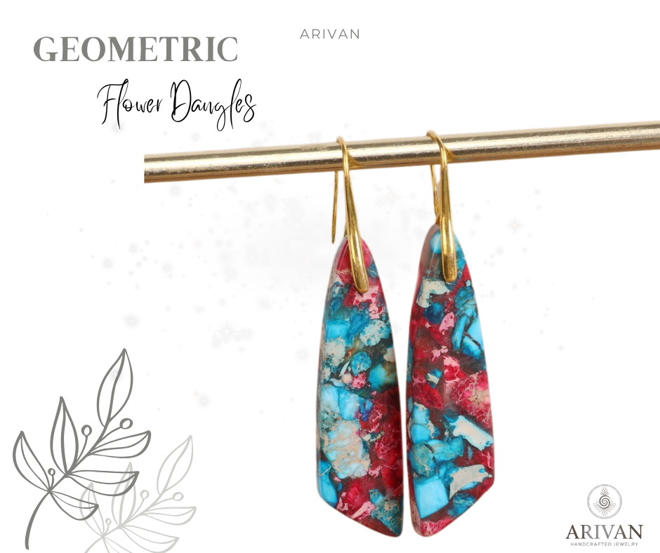 Fashion Geometric Flower Dangle Earrings