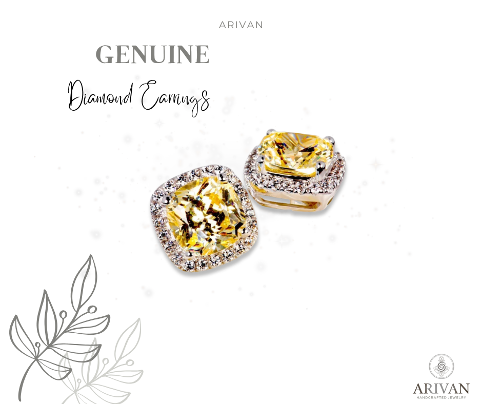Genuine Diamond Earrings – Vintage European & American Style