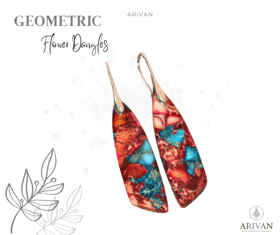 Fashion Geometric Flower Dangle Earrings