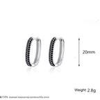 French-style Black Zircon Earrings