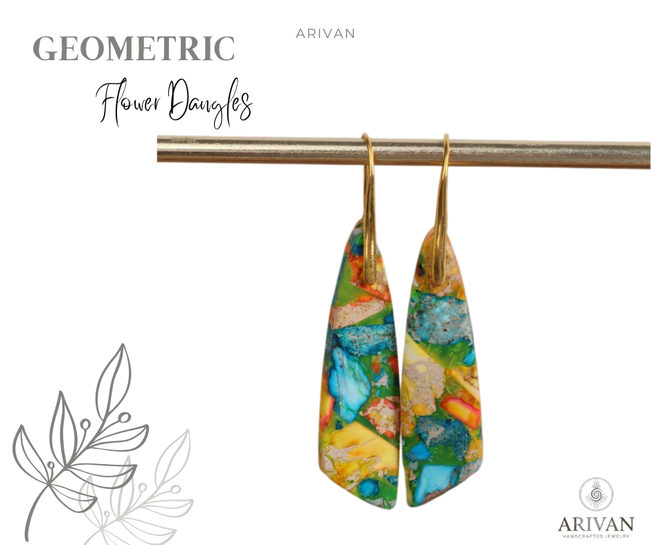 Fashion Geometric Flower Dangle Earrings