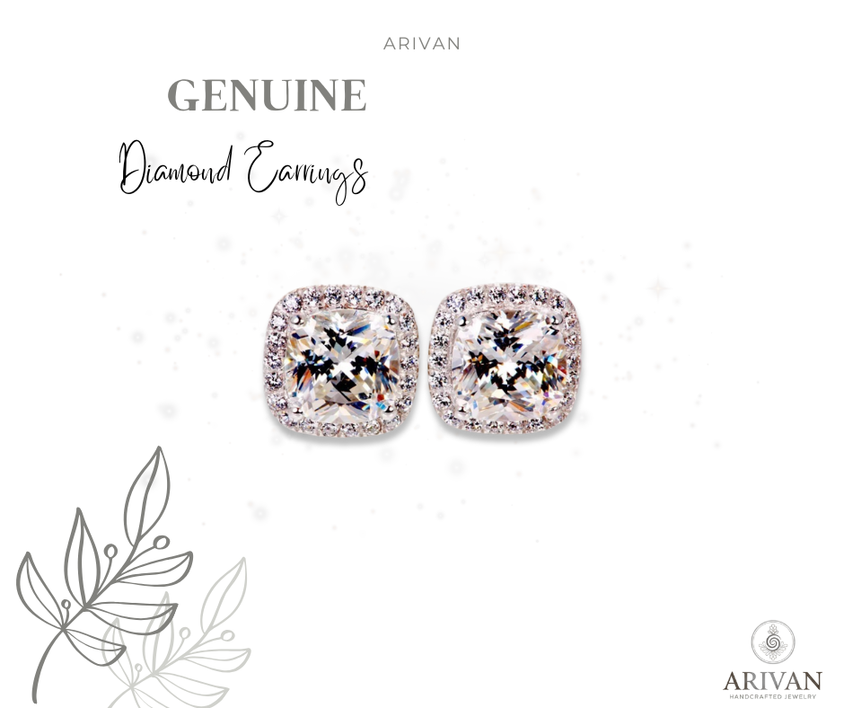 Genuine Diamond Earrings – Vintage European & American Style