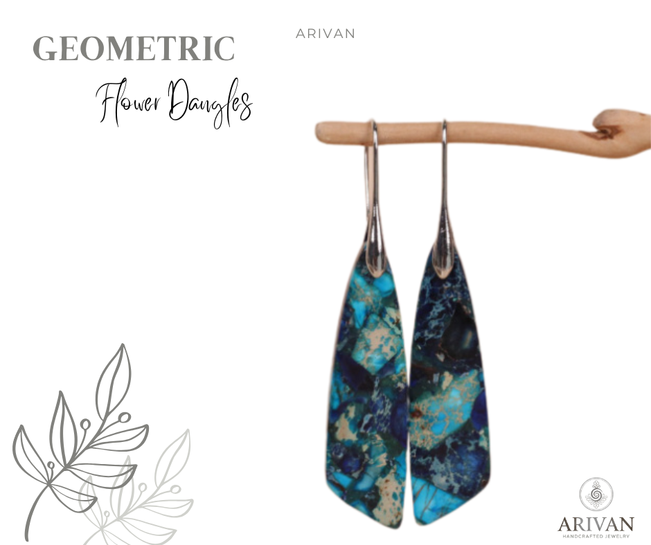 Fashion Geometric Flower Dangle Earrings