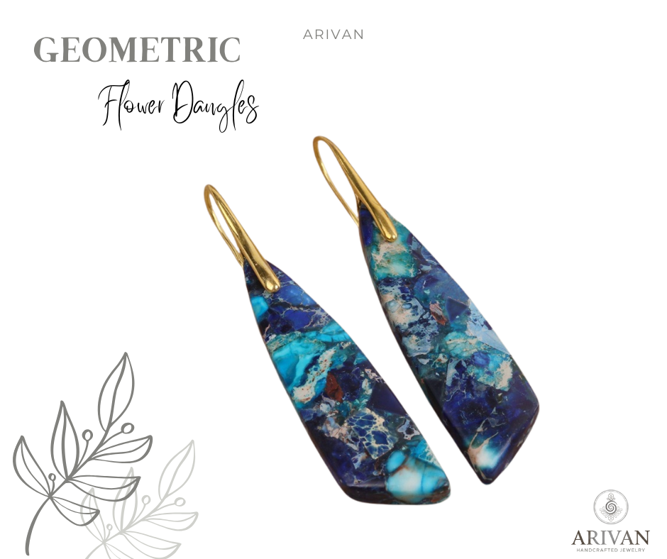 Fashion Geometric Flower Dangle Earrings