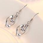Zircon Reduction Silver Earrings