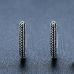 French-style Black Zircon Earrings